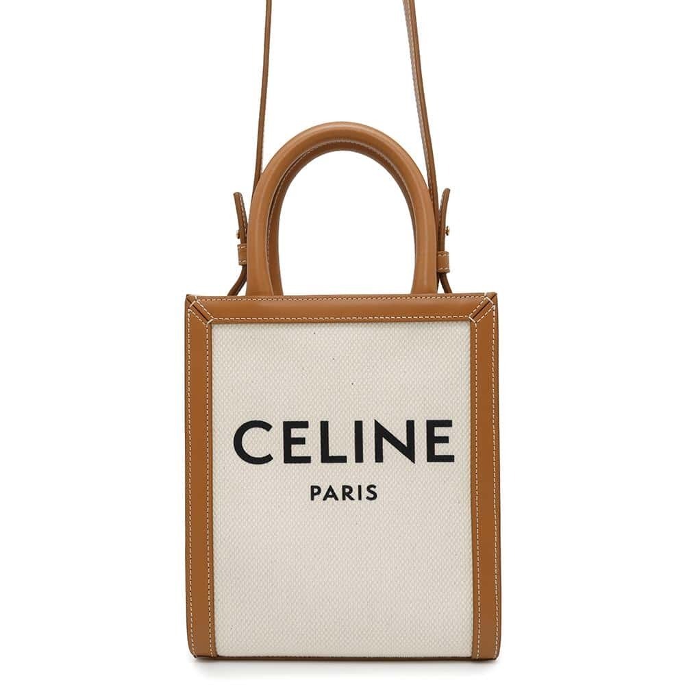 Celine Vertical Cabas Logo Handbag